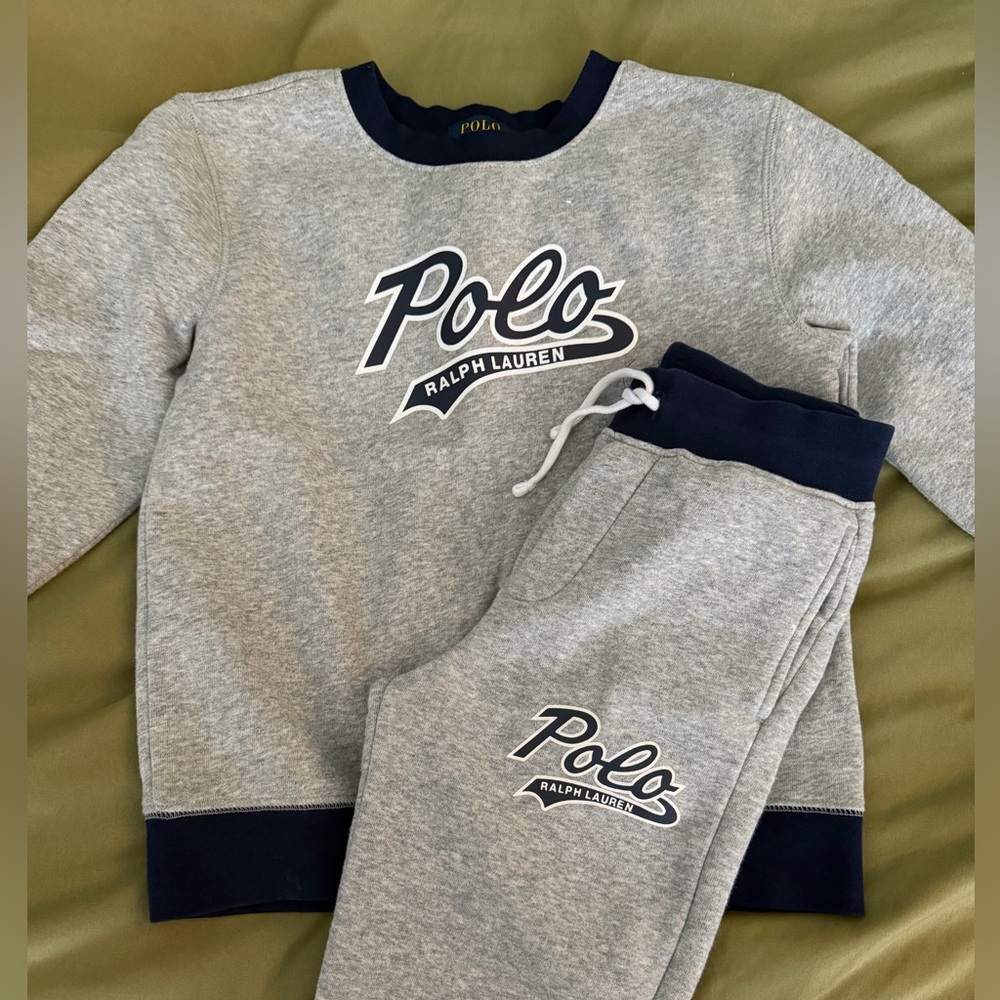 Polo Ralph Lauren Navy and Gray matching set